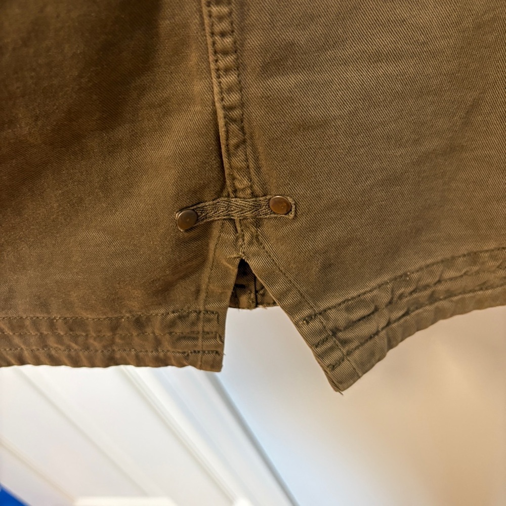 Roots Canada Green Cotton Cargo Utility Field Jacket, Zip + Snap, Pockets Medium - Picture 9 of 16